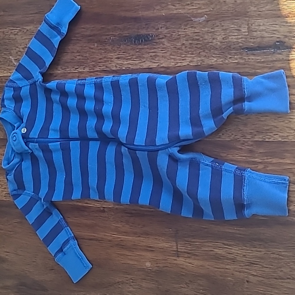 Hanna Andersson blue stripe pajama 0 -3 MONTHS